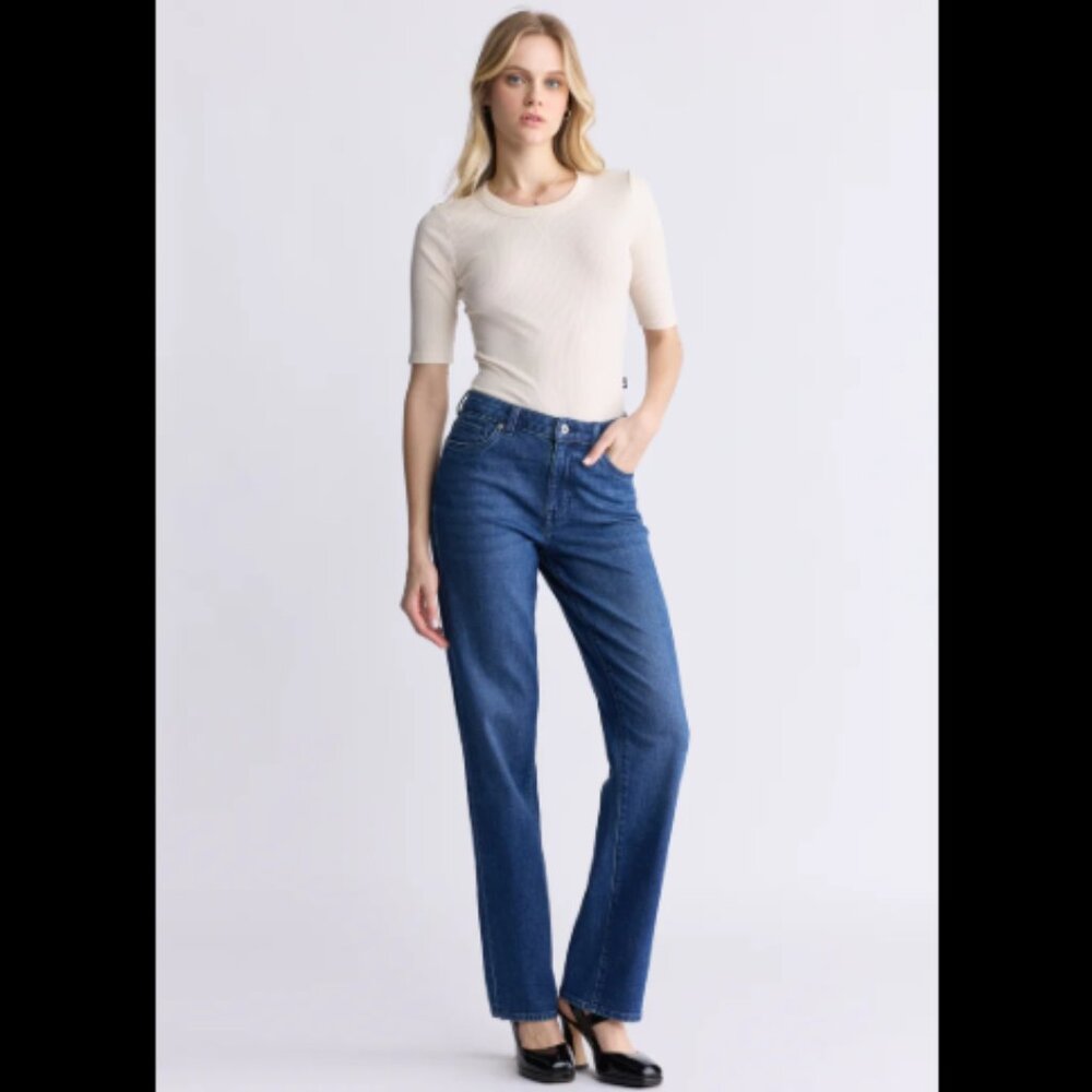 Brand New Women's Buffalo David Bitton Mid-Rise Straight Leg "Misha" Jeans